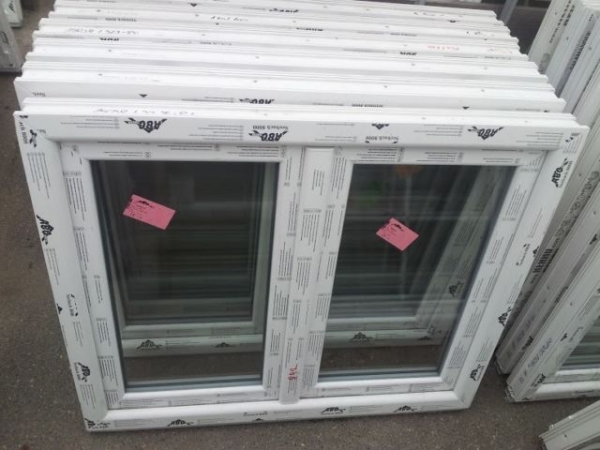 90x100 cm bxh Kunststofffenster Fenster Salamander weiß 