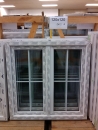Kunststofffenster Salamander 73 mm, 120x120 cm (b x h), weiß, 2-flügelig, mit innenliegende Sprossen